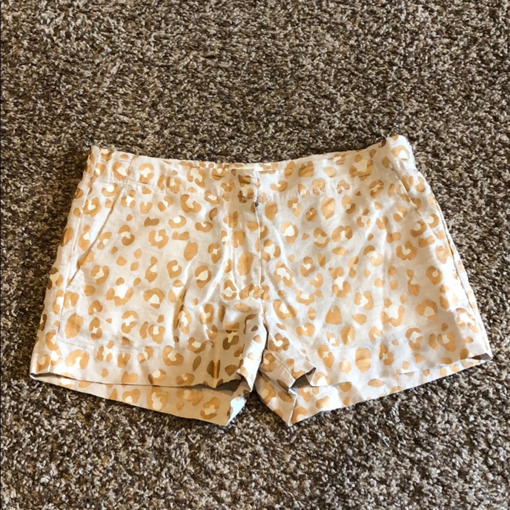Crewcuts metallic leopard shorts